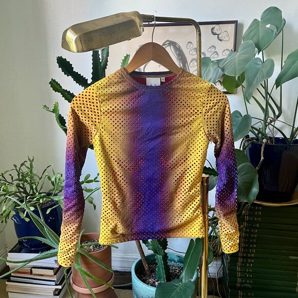 Sinead Gorey Laser-Cut body enhancing double layer top - Picture 1 of 5
